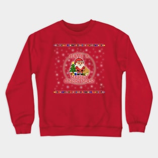 Have A Merry Christmas Santa! (Red Letters on Red) Crewneck Sweatshirt